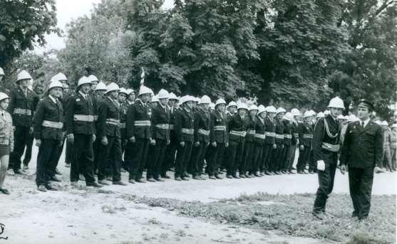 Edward Wisz komendant Powiatowej Straży Pożarnej w Zamościu, Stanisław Kucharuk naczelnik powiatu hrubieszowskiego i prezes Zarządu Oddziału Powiatowego OSP, kpt. poż.