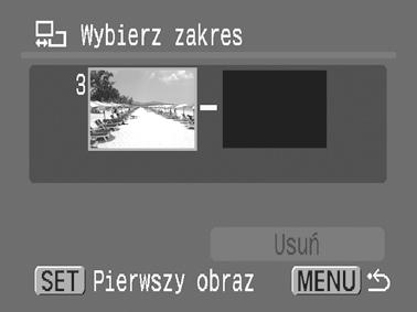 150 [Wybierz] 3 Wybierz zdjęcie. 1. Za pomocą przycisków i wybierz zdjęcie do usunięcia. 2. Naciśnij przycisk. Ponowne naciśnięcie przycisku FUNC./SET powoduje usunięcie zaznaczenia tego ustawienia.