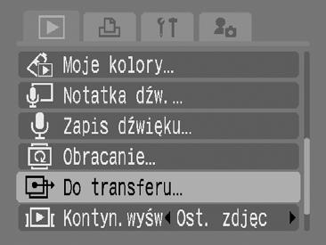 161 Ustawianie opcji przesyłania DPOF Aparat umożliwia określenie ustawień zdjęć przed przesłaniem ich do komputera.