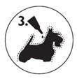 Psy o masie ciała powyżej 10 kg: U stojącego psa zawartość pipety należy podać w czterech miejscach od łopatek do nasady ogona.