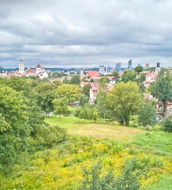 Stąd też otwiera się widok na Zamek Gedymina, Wileński Sobór Przenajświętszej Bogurodzicy, cuda gotyku, Zarzecze oraz centrum z jego wieżowcami.