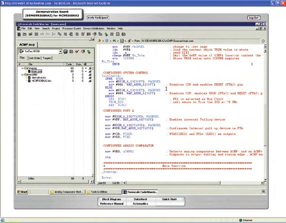 Rys. 3. Virtual-lab daje dostęp do CodeWarriora... Rys. 4....umożliwia emulację zestawu... Rys. 5.