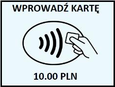 - wykona połączenie do Centrum Autoryzacyjnego i wyświetli prośbę o wprowadzenie PINu Informacja 1. Przyłóż kartę zbliżeniową do ekranu PINPADA 2.