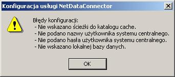 10.1. Ścieżka do plików cache w postaci np. C:\NDC\CACHE. Jeśli podana ścieżka nie istnieje to zostanie ona automatycznie utworzona w trakcie pracy programu. 10.2.