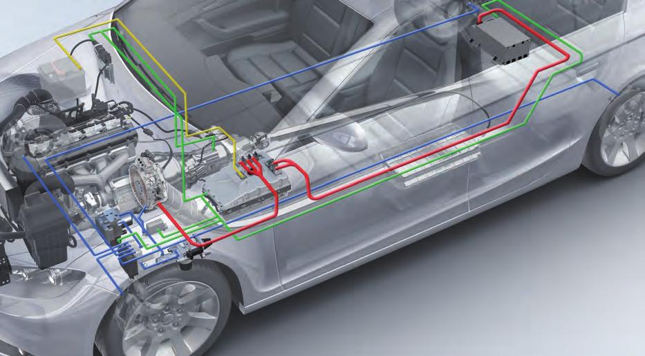 FSA 050: bezprzewodowe i komfortowe diagnozowania pojazdów elektrycznych i hybrydowych Technologia hybrydowa zasilanie napięciem 12 V komunikacja zasilanie wysokim napięciem przewody hydrauliczne /