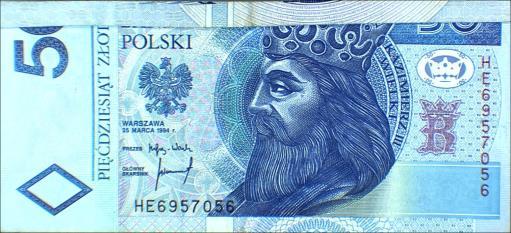 Wizualizacje zabrudzeń banknotów emisji 1994 r.