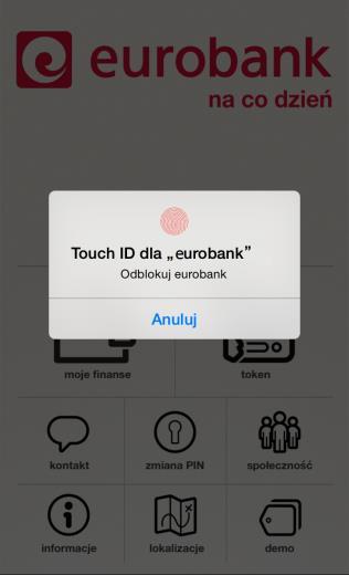 LOGOWANIE Dostęp do Twoich kont, lokat, kart i kredytów posiadanych w eurobanku wymaga zalogowania się. Wybierz opcję moje finanse i podaj kod PIN. Po podaniu kodu PIN naciśnij akceptuj.