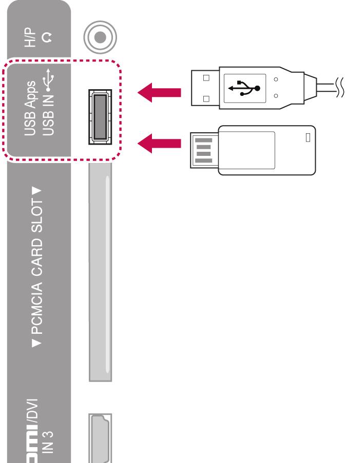 62 FUNKCJE ROZRYWKI Funkcja Smart Share Podłączanie urządzeń pamięci masowej USB Do telewizora można podłączyć urządzenia pamięci masowej USB, takie jak pamięć flash USB czy zewnętrzny dysk twardy, a