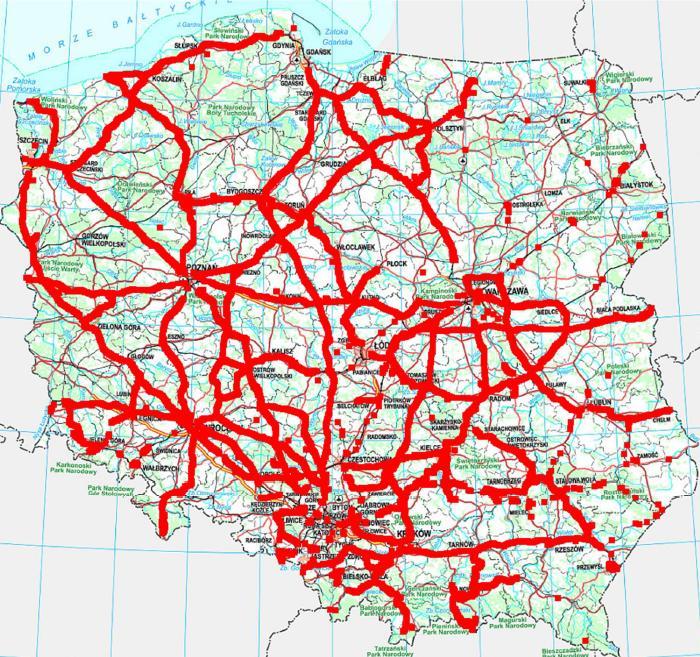 Wdrożenie systemu wspierającego przeglądy Zakres terytorialny Obloty przeprowadzone zostały dla 9226 km linii napowietrznych SN i WN na terenie całej Polski Zakres prac Oględziny Próbka