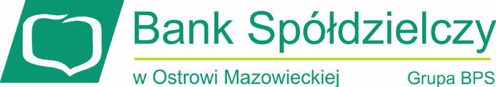 Załącznik nr 1 do Uchwały nr 64/2016 Zarządu Banku Spółdzielczego z dnia 09.06.2016r.