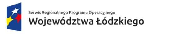 Źródło finansowania RPO WŁ 2014-2020 Podziałanie VI.3.