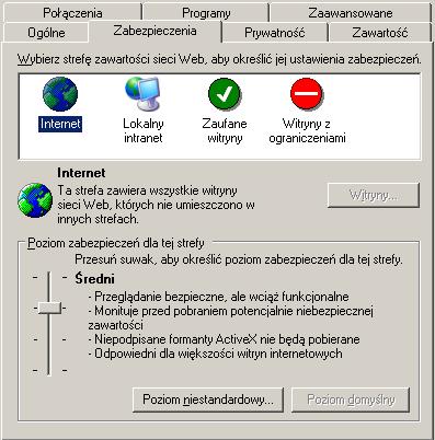 Konfigurację pokazano na przykładzie przeglądarki Internet Explorer.