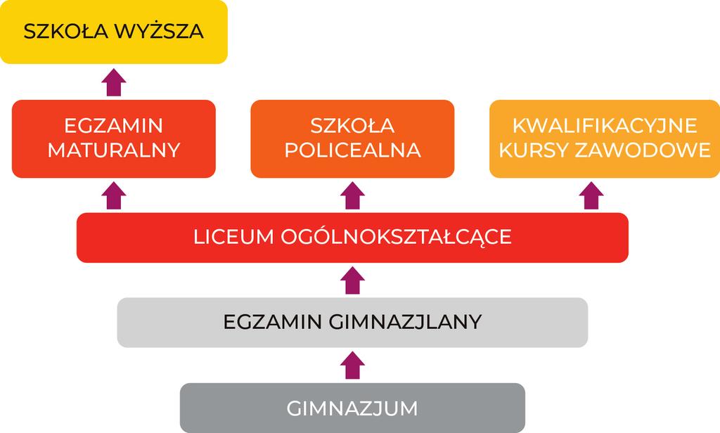 licea ogólnokształcące Zadaniem liceów ogólnokształcących jest przede wszystkim przygotowanie kandydatów do podjęcia studiów wyższych.