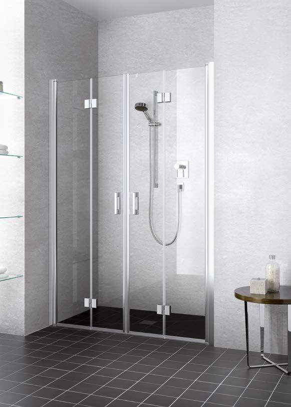 LIGA Bardzo szeroka oferta drzwi wahadłowo-składanych pozwalających zdobyć dodatkową przestrzeń w łazience.