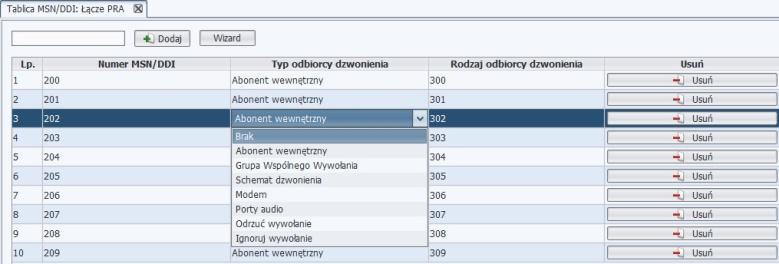 W trybie kolejkowania można ustawić sekwencję komunikatów z określeniem czasu trwania. Ustawienie parametru Auto ustawia czas na długość nagranej zapowiedzi.