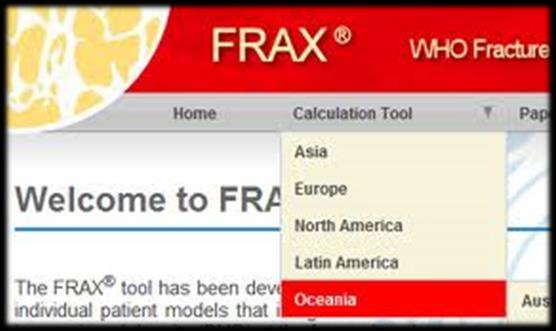 Kalkulator FRAX Kalkulator FRAX dla populacji polskiej; Narzędzie integrujące w sposób ilościowy czynniki klasyczne ryzyka złamań (BMD, wiek, płeć) z klinicznymi czynnikami ryzyka złamań