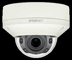 kamera kopułkowa IR o  funkcji WiseStreamII Zakres widoczności IR 30 m Normy odporności IP66, IK10, obsługa PoE XNO-L6080R Sieciowa kamera IR typu bullet o  funkcji WiseStreamII Zakres widoczności IR