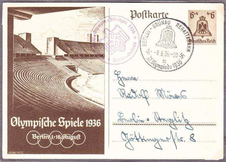 Dużą wartością kolekcjonerską jest fakt, że przesyłka zawierająca bilety na zawody olimpijskie została nadana w dniu 31 sierpnia 1939 roku, dzień przed wybuchem II Wojny Światowej, wskutek której