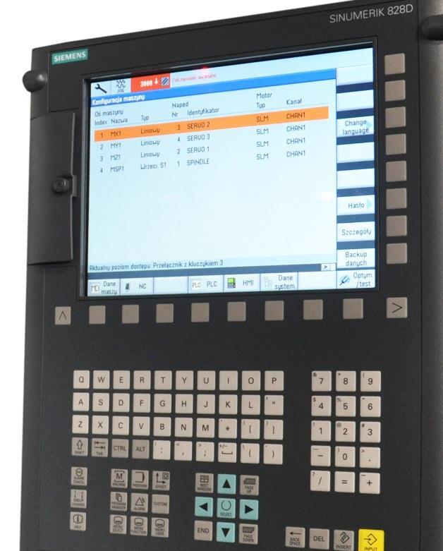 TBI VC 610 START MILL S t r o n a 5 Sterowanie Obrabiarki serii VC Start Mill w standardzie posiadają oprogramowanie Siemens 828D + Shopmill z monitorem 10.4.