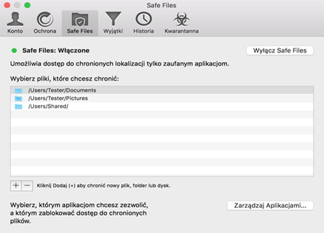 Kreator Bezpiecznych plików Kreator Bitdefender Bezpieczne Pliki pojawi się, gdy tylko zainstalujesz Bitdefender Antivirus for Mac