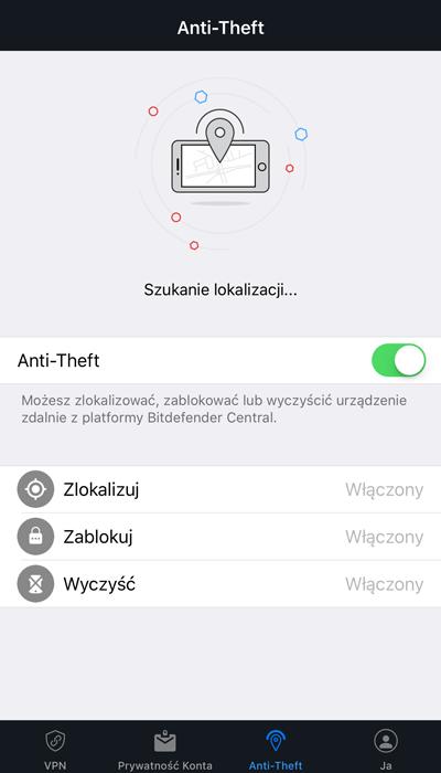 Moduł antykradzieżowy Używanie opcji Funkcji antykradzieżowej z poziomu konta Bitdefender Central (Ochrona sieci) Aby uzyskać dostęp do funkcji Anti-Theft ze swojego konta Bitdefender: 1.