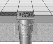 Z nasadką z ABS 1. z czarną kratką szczelinową 138 x 138 mm z ABS 2. z przykręcaną kratką szczelinową 138 x 138 mm ze stali nierdzewnej 1.