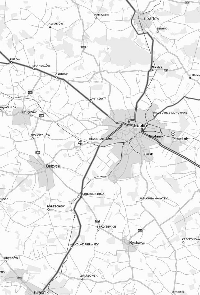 Zadania ujęte w PBDK w perspektywie finansowej 2014-2023 Droga ekspresowa S19 odcinek Lubartów (w. Lubartów Północ ) - Lublin (w.