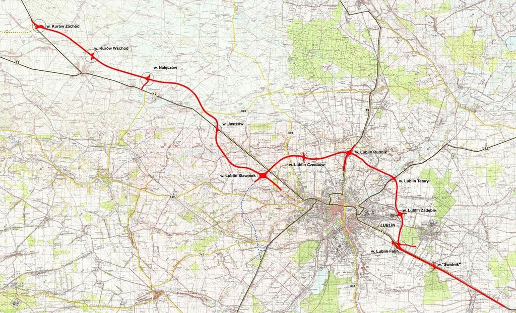 Zadania zrealizowane Budowa drogi S17/12 odcinek Kurów - Lublin Piaski wspólny przebieg S17 i S12