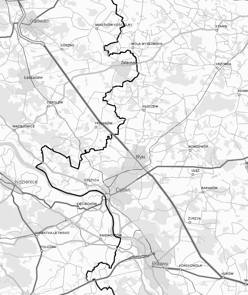 Zadania ujęte w PBDK w perspektywie finansowej 2014-2023 Budowa drogi ekspresowej S17 odcinek Garwolin Kurów Długość odcinka: 58,5 km w tym: - 25,2 km na terenie woj.