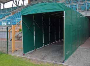 Teleskopowy tunel na stadion piłkarski A A Teleskopowy tunel na stadion piłkarski z pantograficznym systemem składania i rozkładania.