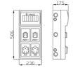 ROZDZIELNICE SIŁOWE RS U RS 8-MOD 2X2P+Z, 2X3P+N+Z 16A Miejsce na Kolor zabezpieczenia RS-8 8 modułów Szary RAL 7035 1 3,0 6241-00 Stopień ochrony, napięcie znamionowe N 1x(5x10mm²+2x16mm²) PE