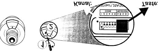 Przełączniki 8-10 (B-D) Radiowy regulator oprawkowy Kanał: Przycisk: Przekręcić odbiornik 1-Usunąć śrubę 2-Usnąć