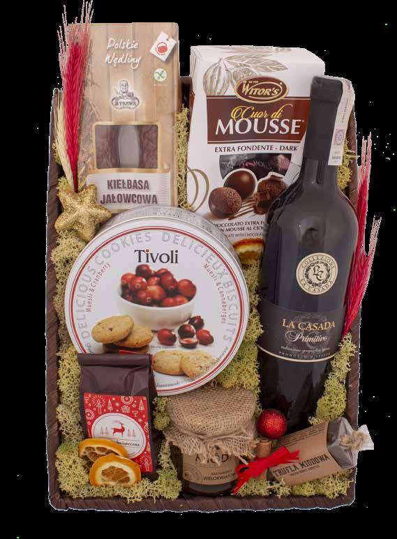 07. OWOCE MAGICZNEGO LASU 07.03 Trzy Korony zawartość: Ca(De)Io Bianco 0,75l Primitivo La Casada 15 IGT Salento 0,75l A. J.