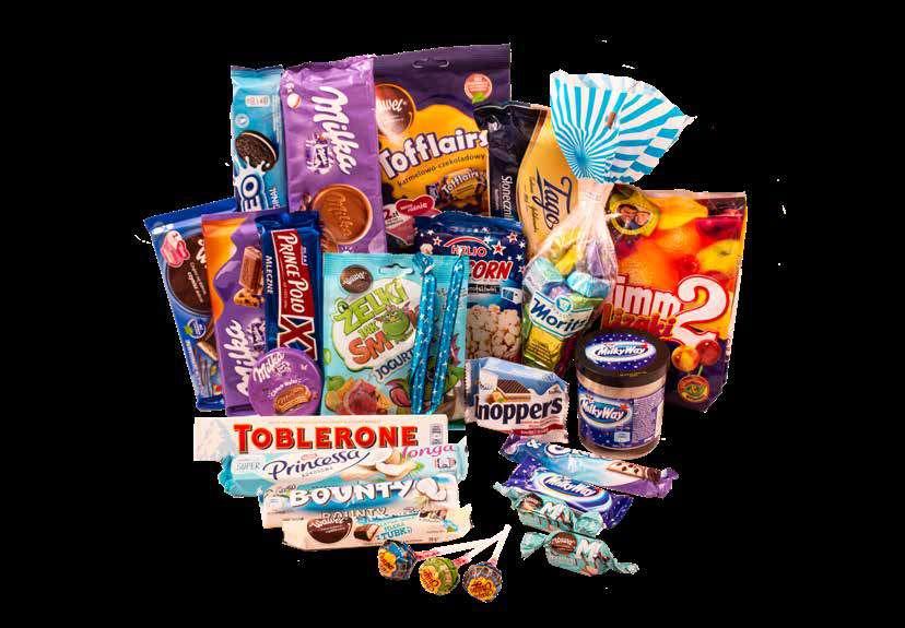 czekoladowy do smarowania 200g Knoppers Wafelek 25g Baton Bounty 57g Princessa longa kokosowa 44g Toblerone White (białe) Pince Polo Mleczne XXL 50G Chupa Chups