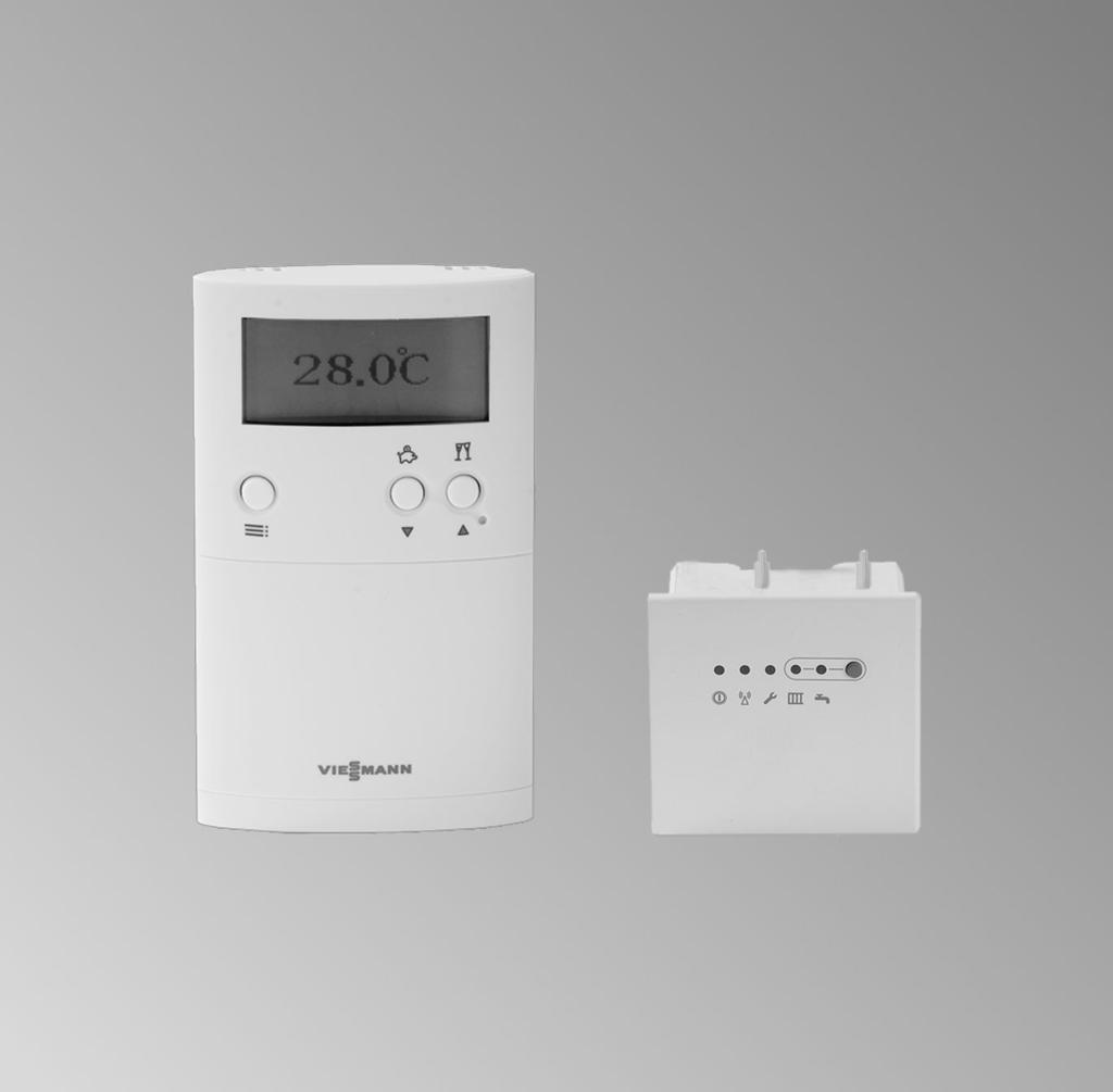 Instrukcja montażu i serwisu dla wykwalifikowanego personelu VIESMANN Vitotrol 100 Typ UTDB-RF2 Regulator temperatury pomieszczenia z cyfrowym zegarem