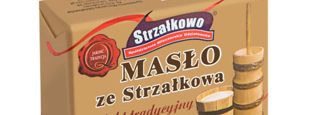 To produkt tradycyjny, zawierający 82% tłuszczu mlecznego i pakowany w formie kostki o gramaturze 250 g.