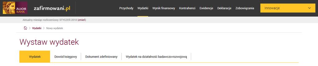 Przeglądając szczegóły wydatku możesz również zmienić jego status płatności (możliwość odznaczenia checkboxa