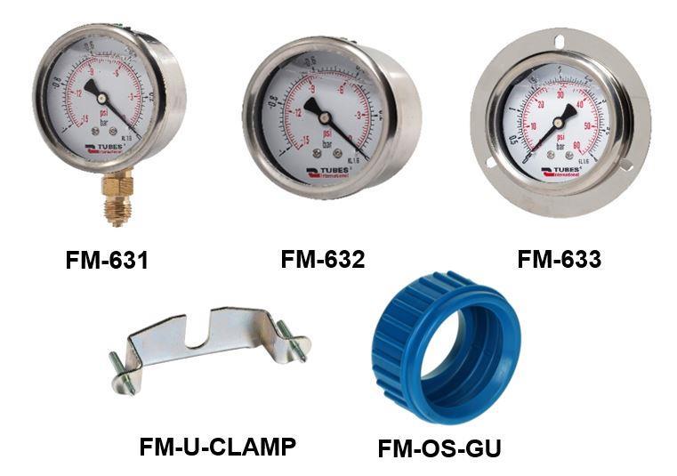 anometry anometry F 631 / 632 / 633 Średnica tarczy: 63 mm Zakres ciśnień: 0 600 bar Klasa dokładności: 1,6 Temperatura otoczenia: Od -40 C do + 65 C Temperatura medium: aksymalnie +60 C ateriał