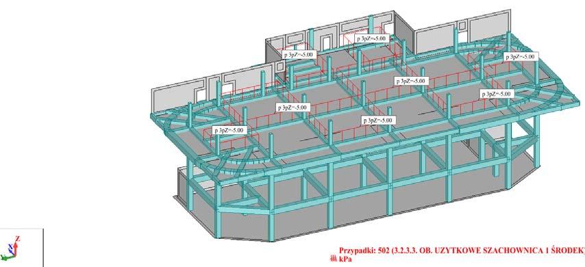 1/a/3, γ f = 1,4 Pomieszczenia sanitarne: p k = 1,50kN/m 2 wg tab.1/a/3, γ f = 1,4 Korytarz komunikacyjny: p k = 2,0kN/m 2 wg tab.