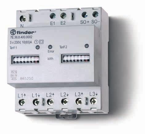 SRIA SRIA kwh Licznik energii trójfazowy MID z mechanicznym wyświetlaczem i wyjściem impulsowym SO Typ.36.8.400.