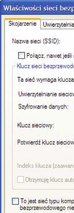 Klucz sieciowy wpisz hasło dostępu do Bezprzewodowej Sieci Multimedialnej.