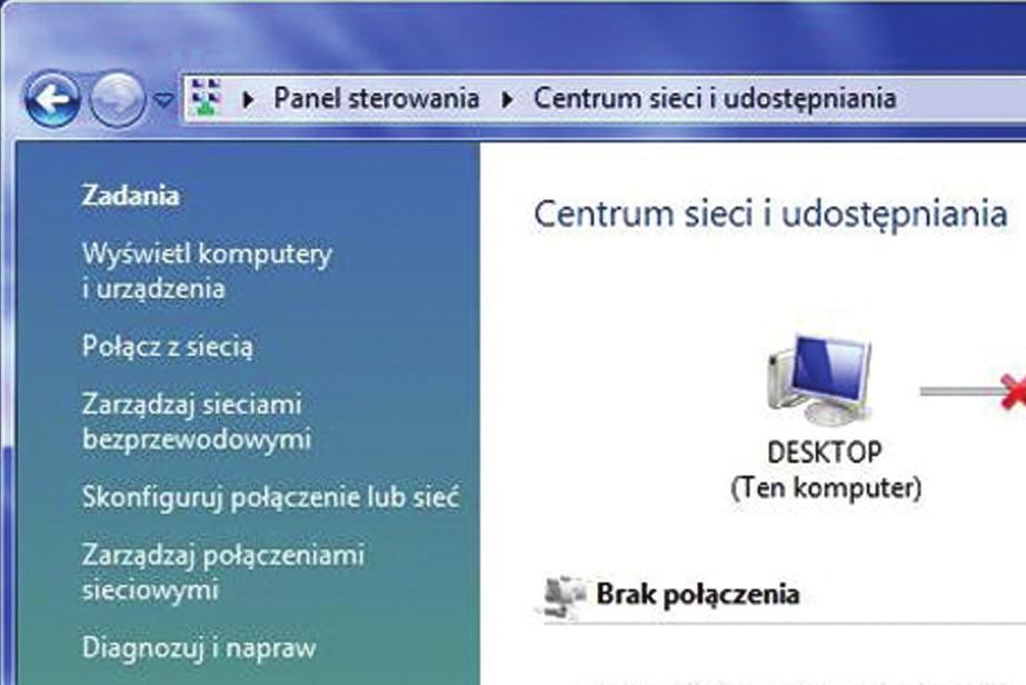 7.2. Windows Vista Krok 1: Kliknij Start Panel sterowania.