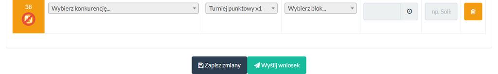 K5. Wysłanie wniosku do akceptacji Związku Wojewódzkiego. Po sporządzeniu wniosku należy użyć przycisku Wyślij wniosek na końcu formularza w celu wysłania wniosku.