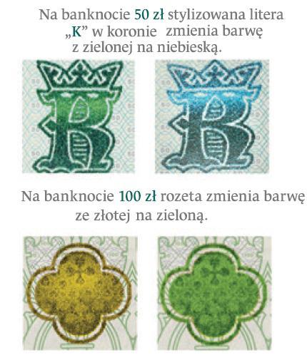 Trzecim krokiem jest przechylenie banknotu - znajduje się