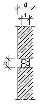 2 Przypadki montażu zgodnie z przedstawieniem schematycznym w tabeli 2 jest przeznaczony do użycia w przypadku poziomych dylatacji pomiędzy stropami lub pomiędzy ścianami, które dolegają do stropów
