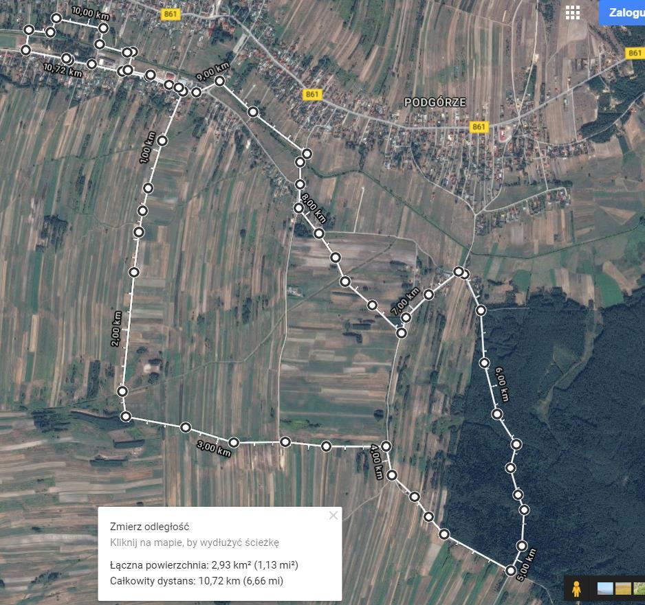 VI. Trasa rajdu Trasa rajdu przebiega przez teren miejscowości Jeżowe.