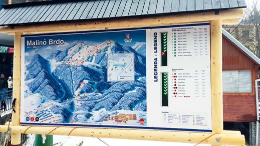 Veľkoformátová tlačená mapa je vo veľkých alpských lyžiarskych destináciách doplnená i o elektronickú legendu, z ktorej návštevníci stredísk získajú prostredníctvom vysoko svietivých LED-ukazovateľov