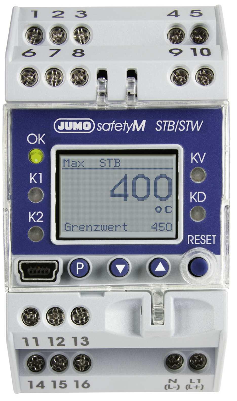 Karta katalogowa 701150 Strona 1/13 JUMO safetym STB/STW Ogranicznik temperatury bezpieczeństwa, monitor temperatury bezpieczeństwa wg DIN EN 14597 Opis podstawowy Ogranicznik temperatury