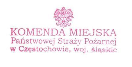 OGŁOSZENIE O POSTĘPOWANIU KWALIFIKACYJNYM Komendant Miejski Państwowej Straży Pożarnej w Częstochowie ogłasza postępowanie kwalifikacyjne w stosunku do kandydatów ubiegających się o przyjęcie do