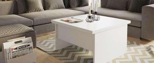 Stoliki Space 1 Arend SPACE 1 ławostół rozsuwany biały matowy folding coffee table white matt